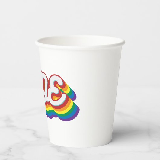 Gobelets En Papier Fierté | Style des années 70 (Verso)