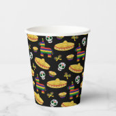 Gobelets En Papier Fiesta mexicaine & Día de Muertos (Recto)