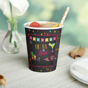 Gobelets En Papier Fiesta of Love Wedding shower Paper Cup - Blk
