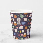 Gobelets En Papier Fika (Eclipse) - Motif d'aquarelle (Gauche)