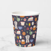 Gobelets En Papier Fika (Eclipse) - Motif d'aquarelle (Recto)