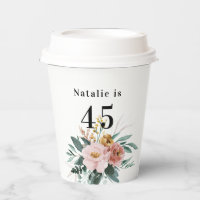 Fille aquarelle florale éditable âge anniversaire