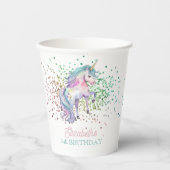 Gobelets En Papier Fille arc-en-ciel Parties scintillant magique Unic (Recto)