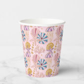 Gobelets En Papier Fille Bébé rose sous la brise marine (Droite)