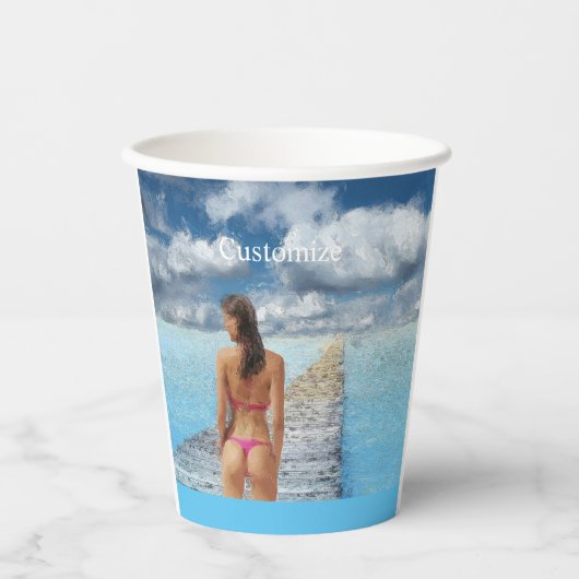 Gobelets En Papier Fille Bikini Thunder_Cove (Recto)