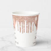 Gobelets En Papier Fille d'anniversaire rose or parties scintillant g (Droite)