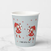 Gobelets En Papier Fille de Noël (Recto)