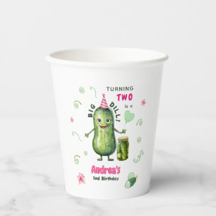 Gobelets En Papier Fille du Gros Cornichon Anniversaire Tout Âge