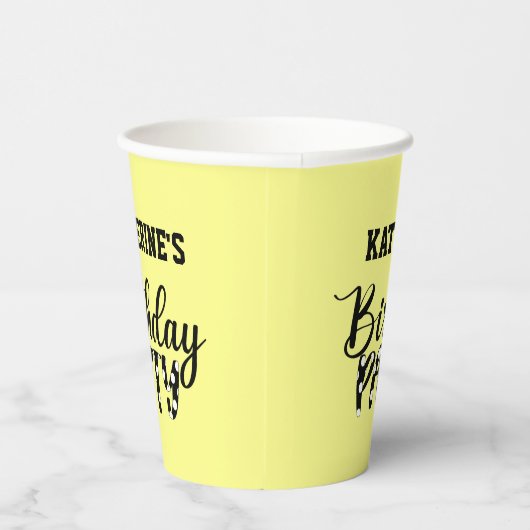 Gobelets En Papier Fille fête d'anniversaire (Droite)