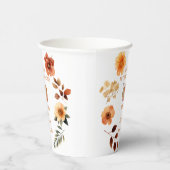 Gobelets En Papier Fille fleur sauvage personnalisée 1er anniversaire (Droite)