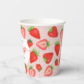 Gobelets En Papier Fille fraise 1er anniversaire Berry 1er anniversai (Verso)