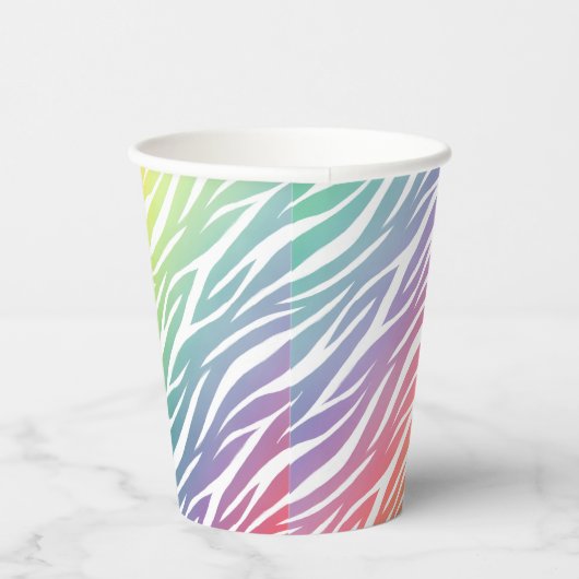 Gobelets En Papier Fille Imprimer mignon Cool tendance Funny Zebra Ra (Droite)