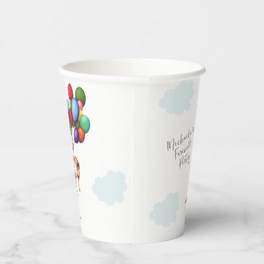 Gobelets En Papier Fille mignonne avec ballons Fête d'adieu (Droite)