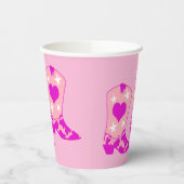 Gobelets En Papier Fille moderne fille fille Western Yeehaw Boot rose (Gauche)