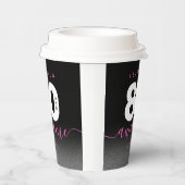 Gobelets En Papier Fille moderne rose 80 et stupéfiant (Droite)