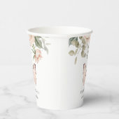 Gobelets En Papier Fille papillon rose floral fête d'anniversaire (Droite)