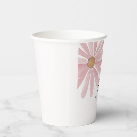 Gobelets En Papier Fille rose Daisy Première fête d'anniversaire (Droite)