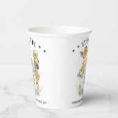 Gobelets En Papier Fille Sunflowe Safari Baby shower animal tasses en (Droite)