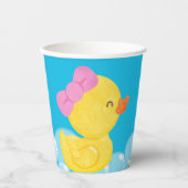 Gobelets En Papier Fille Watercolor Rubber Duck Party (Recto)