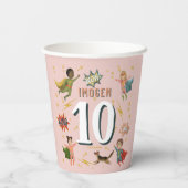 Gobelets En Papier Filles Cool Pink Superhero Anniversaire de enfant (Verso)