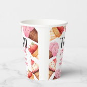 Gobelets En Papier Filles Deux douces crème glacée 2e anniversaire (Droite)