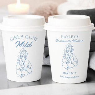 Gobelets En Papier Filles Devenues Filles Spa Enterrement de Vie de J