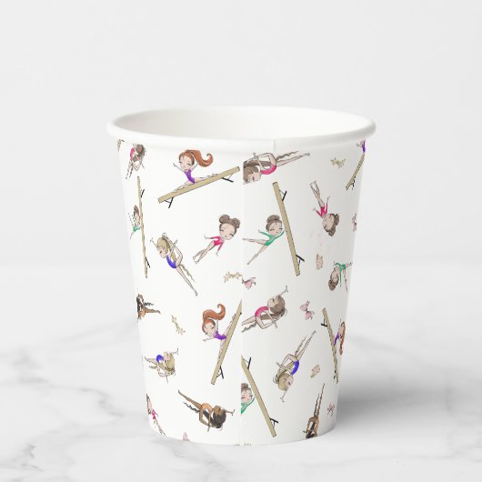 Gobelets En Papier Filles Gymnastique fête d'anniversaire (Droite)