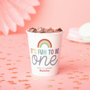 Gobelets En Papier Filles Mignonnes Amusantes pour un Anniversaire Ar