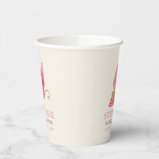 Gobelets En Papier Filles papillons fête d'anniversaire (Gauche)