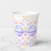 Gobelets En Papier Filles roses Aquarelle Astronaut de l'espace extra (Droite)