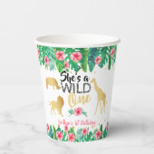 Gobelets En Papier Filles Wild One Premier anniversaire (Verso)