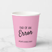 Gobelets En Papier Fin d'une erreur (Recto)