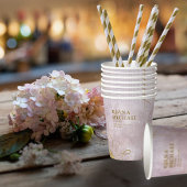 Gobelets En Papier Fine Lines Gold Abstrait Mariage V1 Mauve ID867