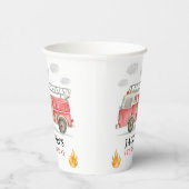 Gobelets En Papier Firetruck Calling All Firefigthers Boy Birthday (Droite)