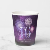 Gobelets En Papier Fireworks Sweet 16 Purple ID984 (Verso)