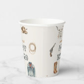 Gobelets En Papier First Rodeo Wild West Cowboy Blue Birthday (Droite)