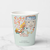 Gobelets En Papier Five Est Vibe Daisy Hippie Van Cinquième Anniversa (Recto)