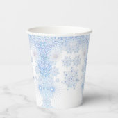 Gobelets En Papier Flacon de neige bleu glace (Verso)