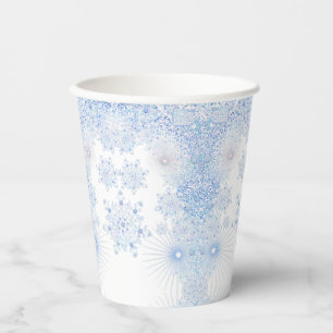 Gobelets En Papier Flacon de neige bleu glace