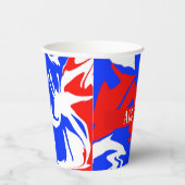 Gobelets En Papier Flacons de rouge, blanc et bleu (Droite)