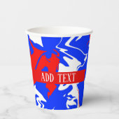 Gobelets En Papier Flacons de rouge, blanc et bleu (Recto)
