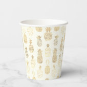 Gobelets En Papier Flamant rose anniversaire tropical (Verso)