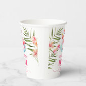 Gobelets En Papier Flamant rose piscine fête fille rose (Droite)