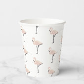 Gobelets En Papier Flamant rose rose rétro Dernière Fête des mariées (Verso)