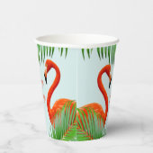 Gobelets En Papier Flamants roses, hibiscus et feuilles de palmiers s (Droite)