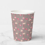 Gobelets En Papier Flamants roses rétro (Droite)