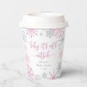 Gobelets En Papier Flambeaux d'argent rose bébé son froid dehors (Verso)