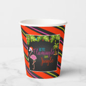 Gobelets En Papier Flamingle & Jingle Christmas Party tasses en papie (Verso)
