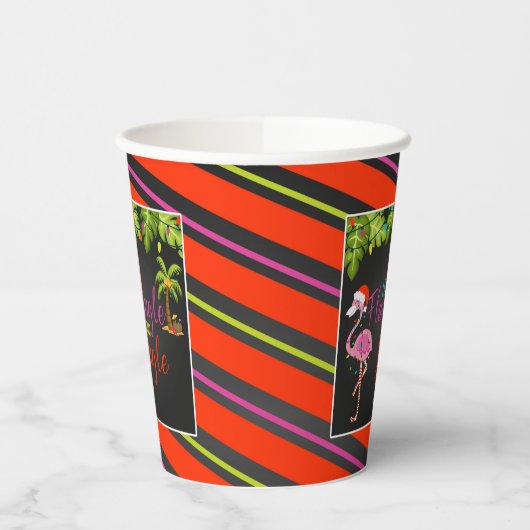 Gobelets En Papier Flamingle & Jingle Christmas Party tasses en papie (Gauche)