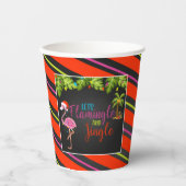 Gobelets En Papier Flamingle & Jingle Christmas Party tasses en papie (Recto)